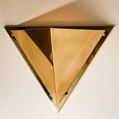 Pyramid Shaped Massive Brass Wall Lamp from OTHR, 1970s-VDW-1813978