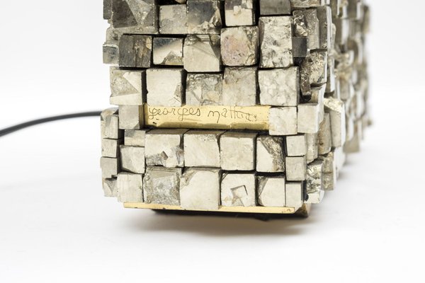 Pyrite Table Lamp by Georges Mathias, 1970s-VRR-686539