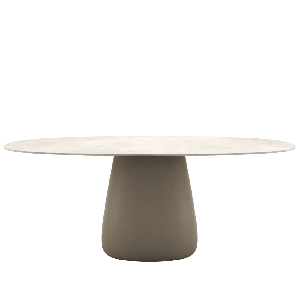 Cobble Table 190 cm Stoneware Ivory by Qeeboo