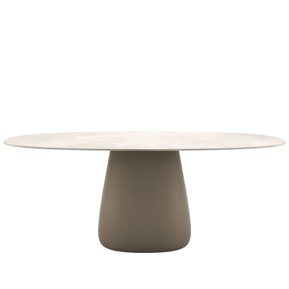 Cobble Table 190 cm Stoneware Ivory by Qeeboo