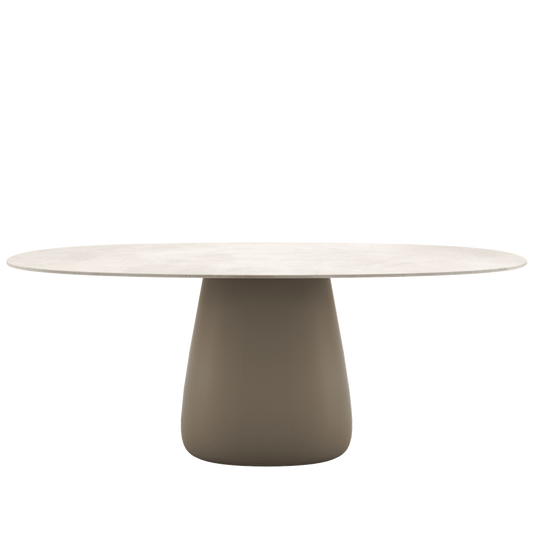 Cobble Table 190 cm Stoneware Ivory by Qeeboo