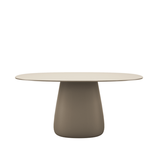 Cobble Table 160 cm Stoneware Ivory by Qeeboo