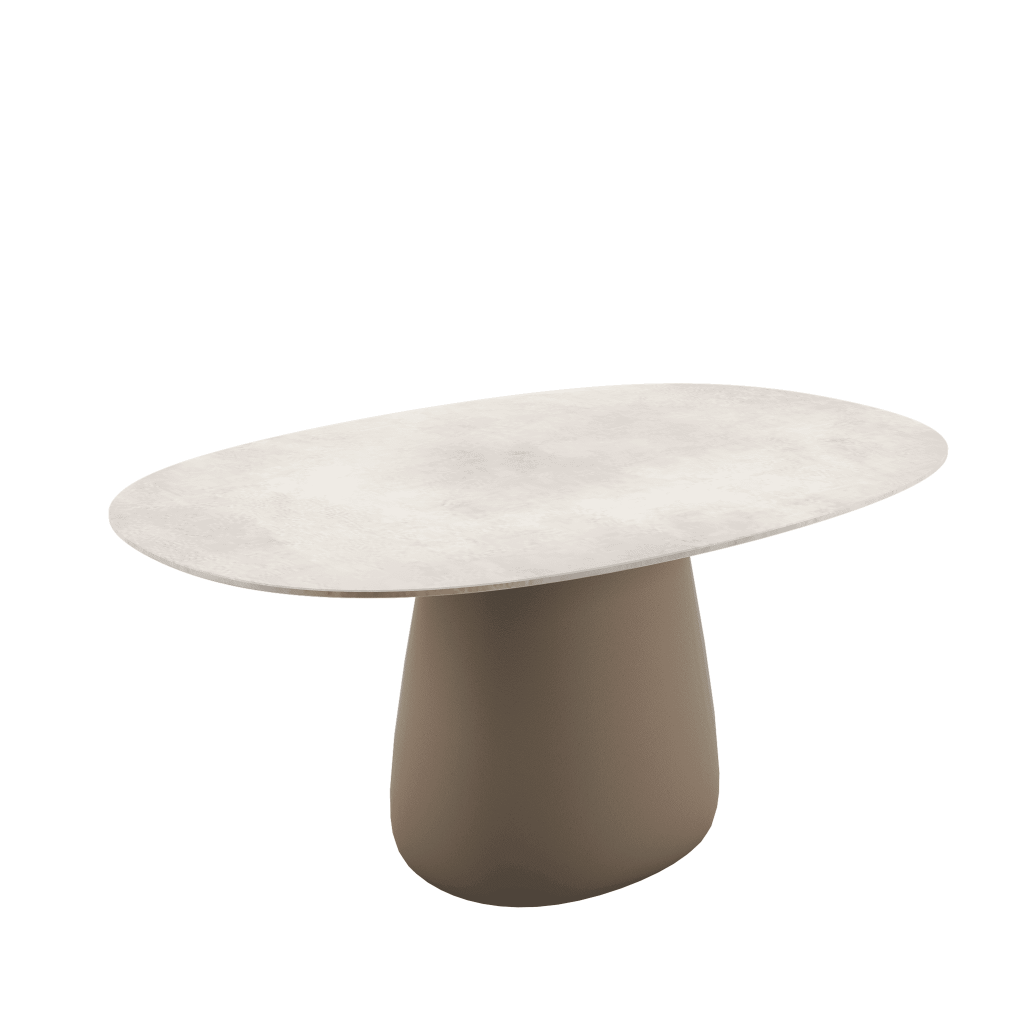 Cobble Table 160 cm Stoneware Ivory