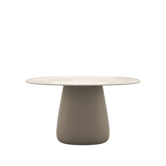 Cobble Table 135 cm Stoneware Ivory by Qeeboo