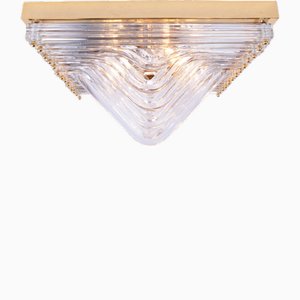 Quadriedri Curvati Murano Glass Flush Mount in the style of Venini, Italy, 1970s-DEK-2042656