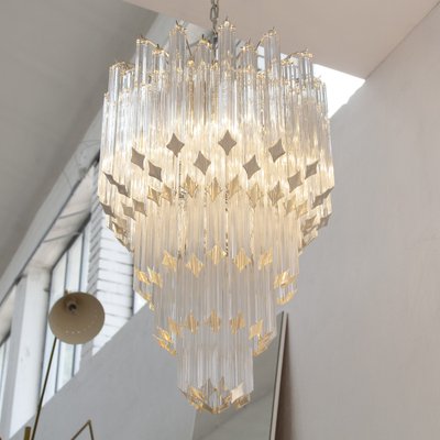 Quadrieradri Suspension Chandelier in Murano Glass, Itlay-MPO-1338954