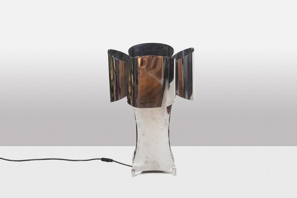 Quadrilobe Lamp in Polished Metal, 1970s-CEJ-1793307