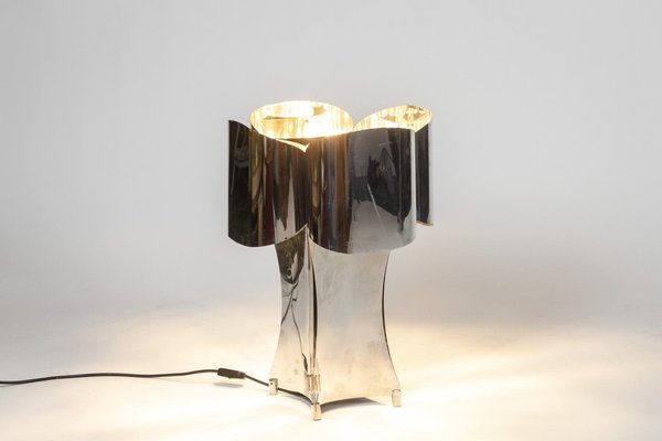 Quadrilobe Lamp in Polished Metal, 1970s-CEJ-1793307