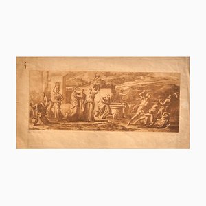 Quarrel - Original Etching by E. Rosotte after Poussin - 19th Century 19th Century-ZCI-759670