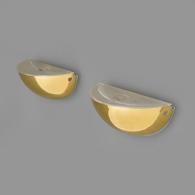 Quarto Brass Wall Lights by Tobia Scarpa for Flos, 1970s, Set of 2-EZ-1771241