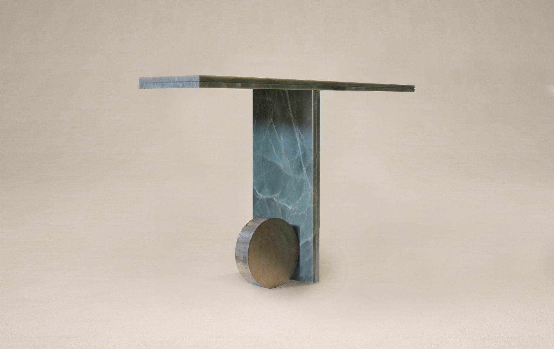 Quartzite Sculptural O Console by Dam Atelier