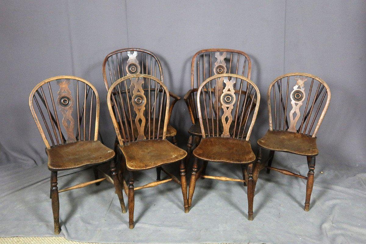 Queen Anne Chairs & Armchairs, Set of 6