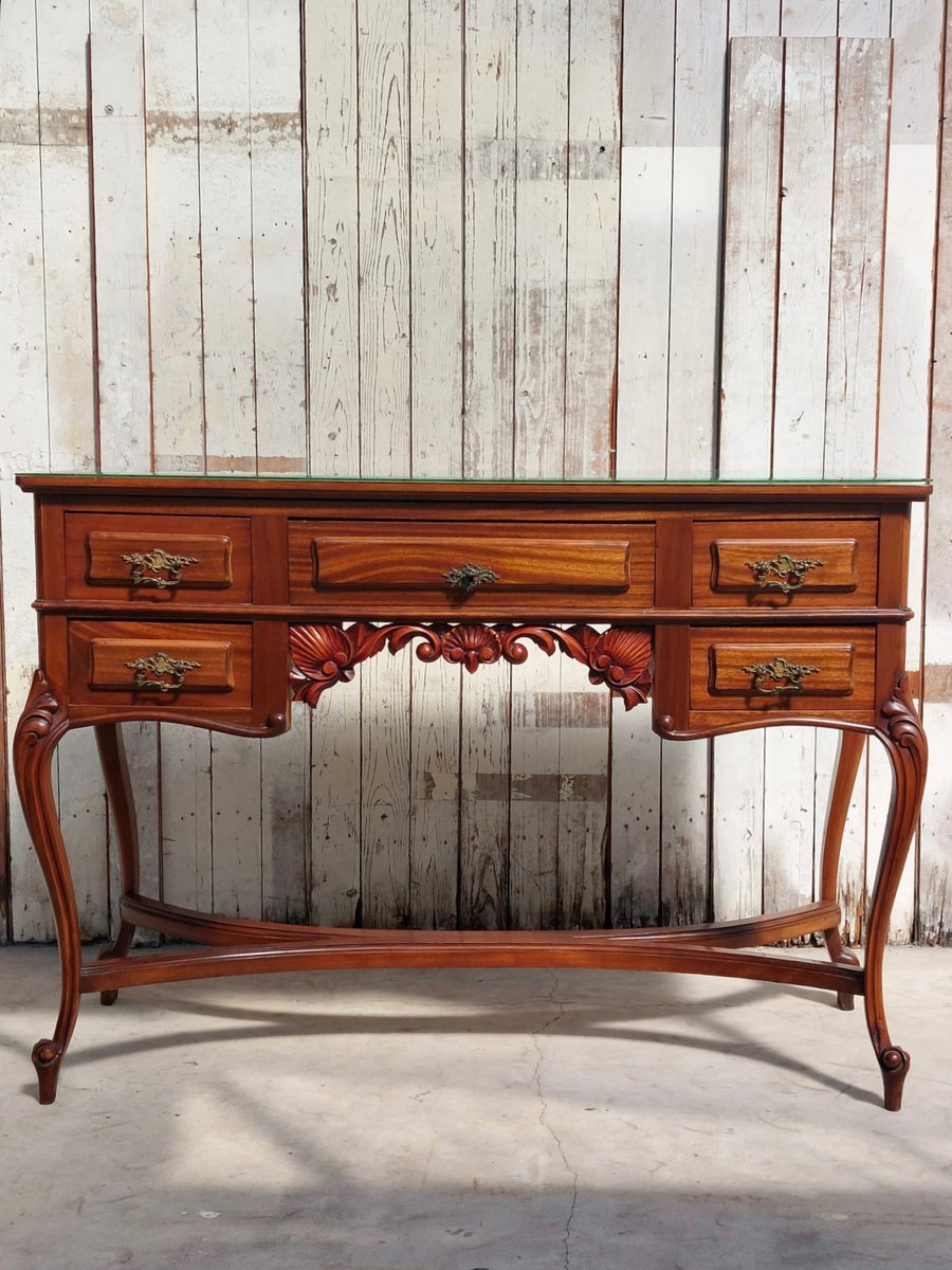 Queen Anne Revival Style Writing Table or Desk, 1960s