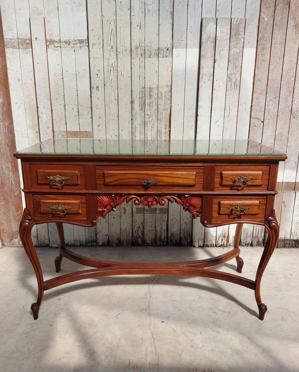 Queen Anne Revival Style Writing Table or Desk, 1960s