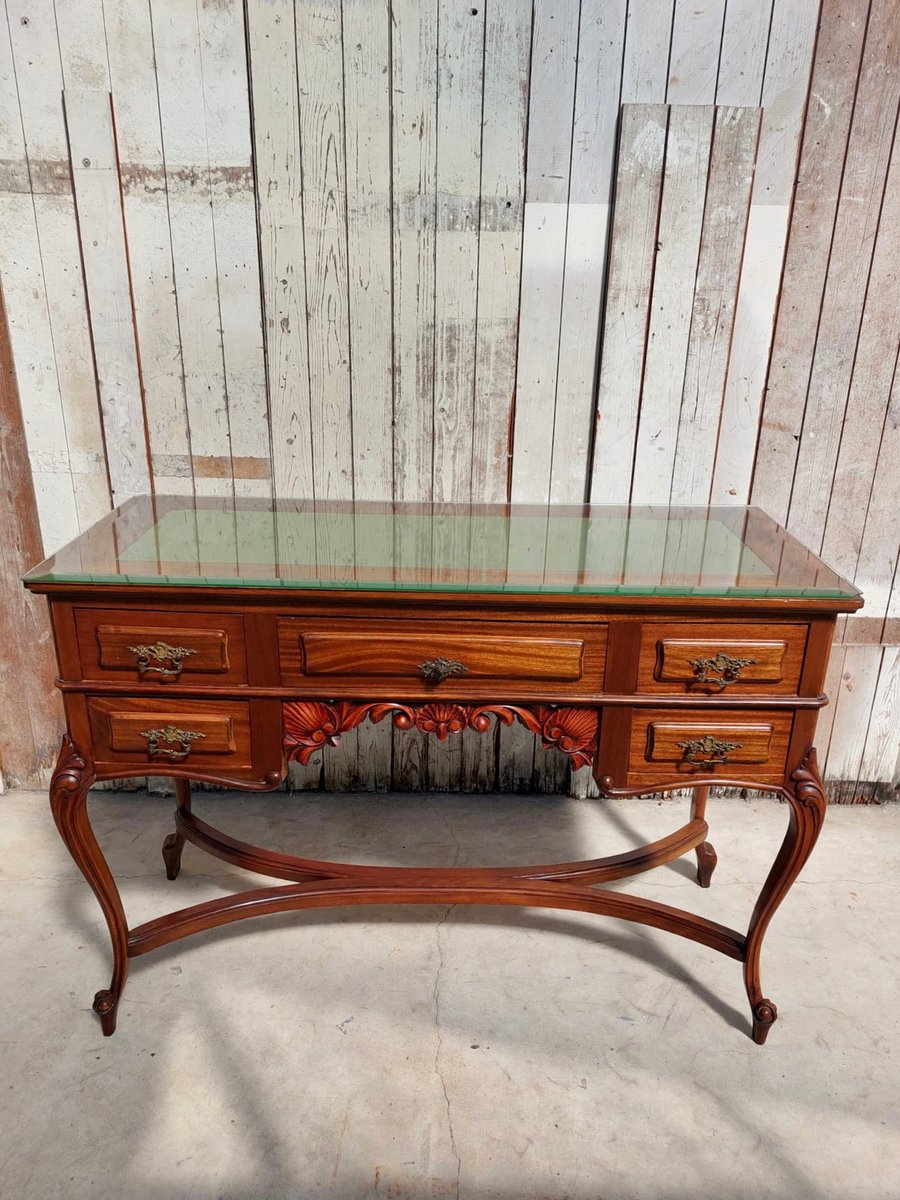 Queen Anne Revival Style Writing Table or Desk, 1960s