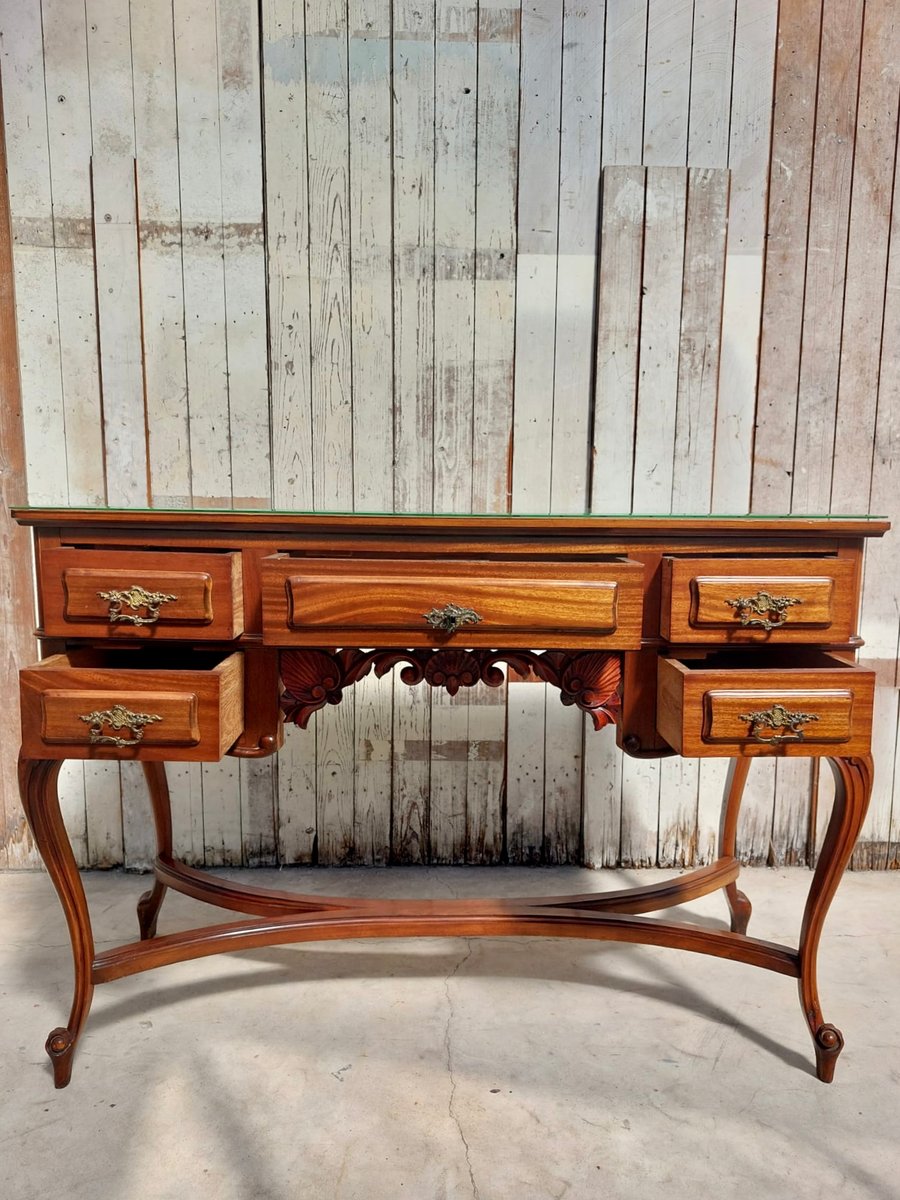 Queen Anne Revival Style Writing Table or Desk, 1960s