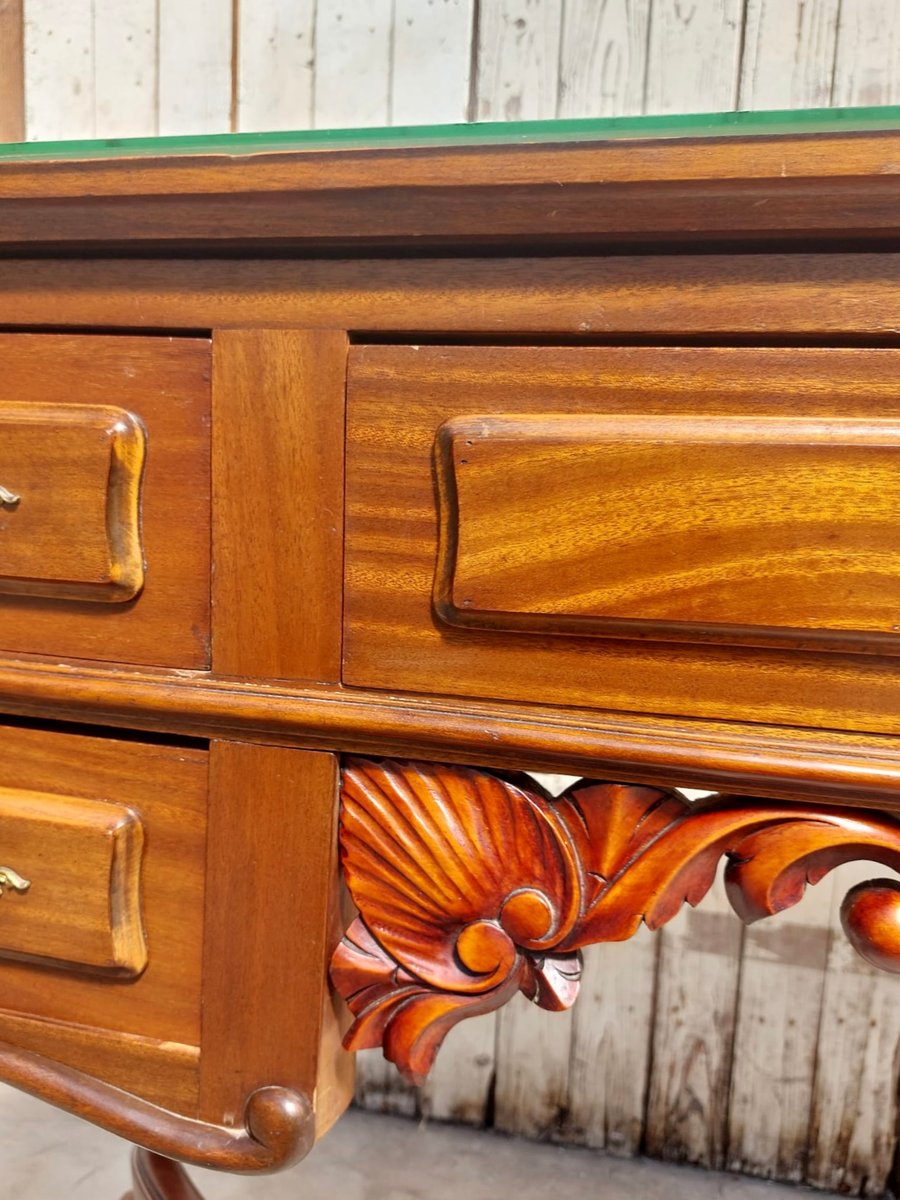 Queen Anne Revival Style Writing Table or Desk, 1960s