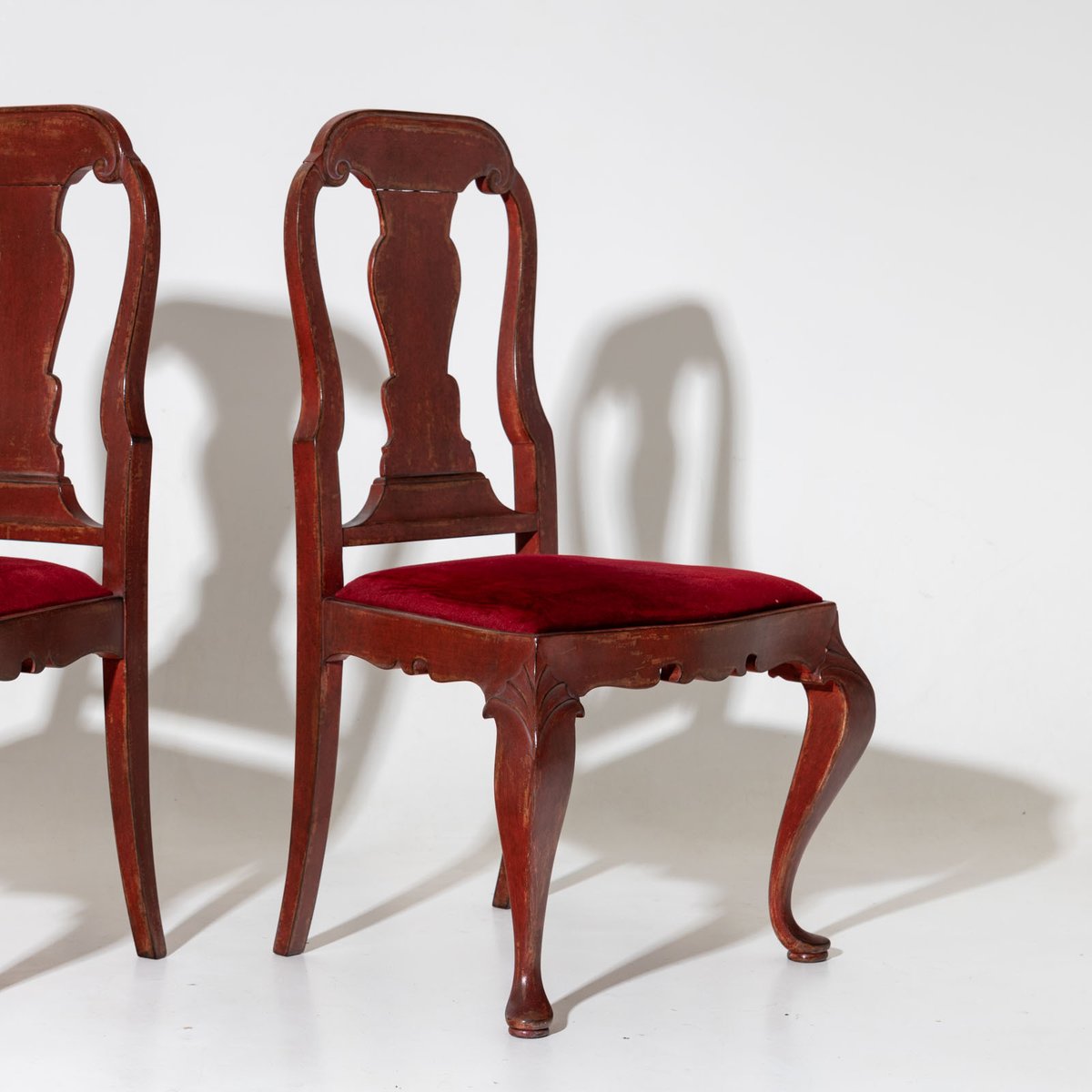 Queen Anne Style Side Chairs, 1930, Set of 2