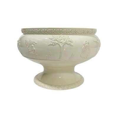 Queensware Embossed Footed Bowl from Wedgwood, England-UCH-1224340