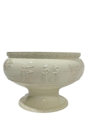 Queensware Embossed Footed Bowl from Wedgwood, England-UCH-1224340