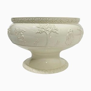 Queensware Embossed Footed Bowl from Wedgwood, England-UCH-1224340