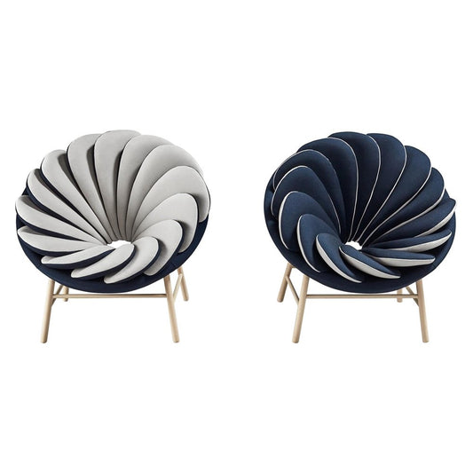 Quetzal Armchairs in Gray and Blue by Pepe Albargues, Set of 2