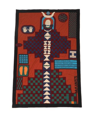 Quilted Patchwork Wall Tapestry by Sharon McKain, 1975-WRF-1721266