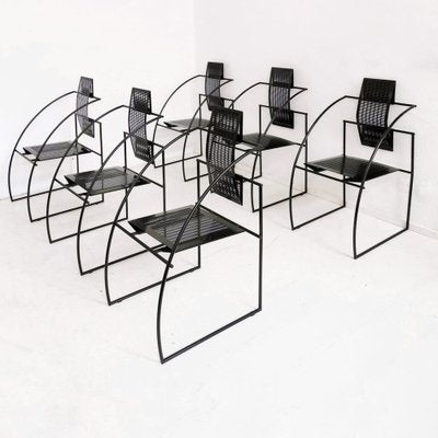 Quinta Armchairs in Metal by Mario Botta for Alias, 1985, Set of 6-PRS-1816891