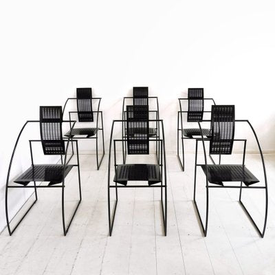 Quinta Armchairs in Metal by Mario Botta for Alias, 1985, Set of 6-PRS-1816891