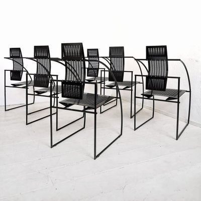 Quinta Armchairs in Metal by Mario Botta for Alias, 1985, Set of 6-PRS-1816891