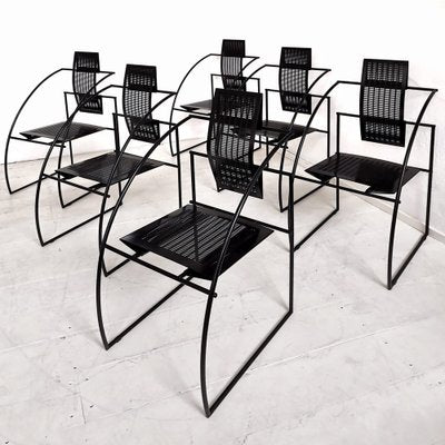 Quinta Armchairs in Metal by Mario Botta for Alias, 1985, Set of 6-PRS-1816891