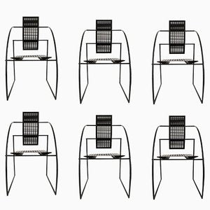 Quinta Armchairs in Metal by Mario Botta for Alias, 1985, Set of 6-PRS-1816891