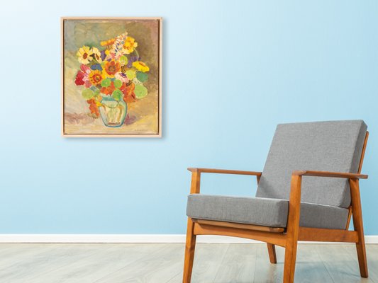 R. Anderberg, Colorful Bouquet of Flowers, 1938, Acrylic on Plate, Framed-GPP-1126439