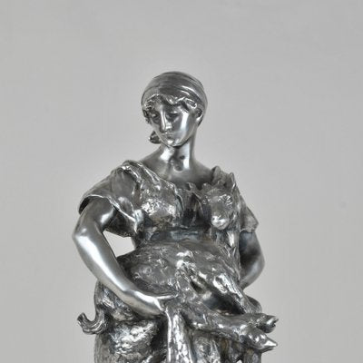 R Rozet, Agricultural Trophy, Early 20th Century, Silvered Christofle Bronze-SYQ-1386854