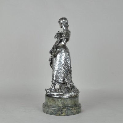 R Rozet, Agricultural Trophy, Early 20th Century, Silvered Christofle Bronze-SYQ-1386854