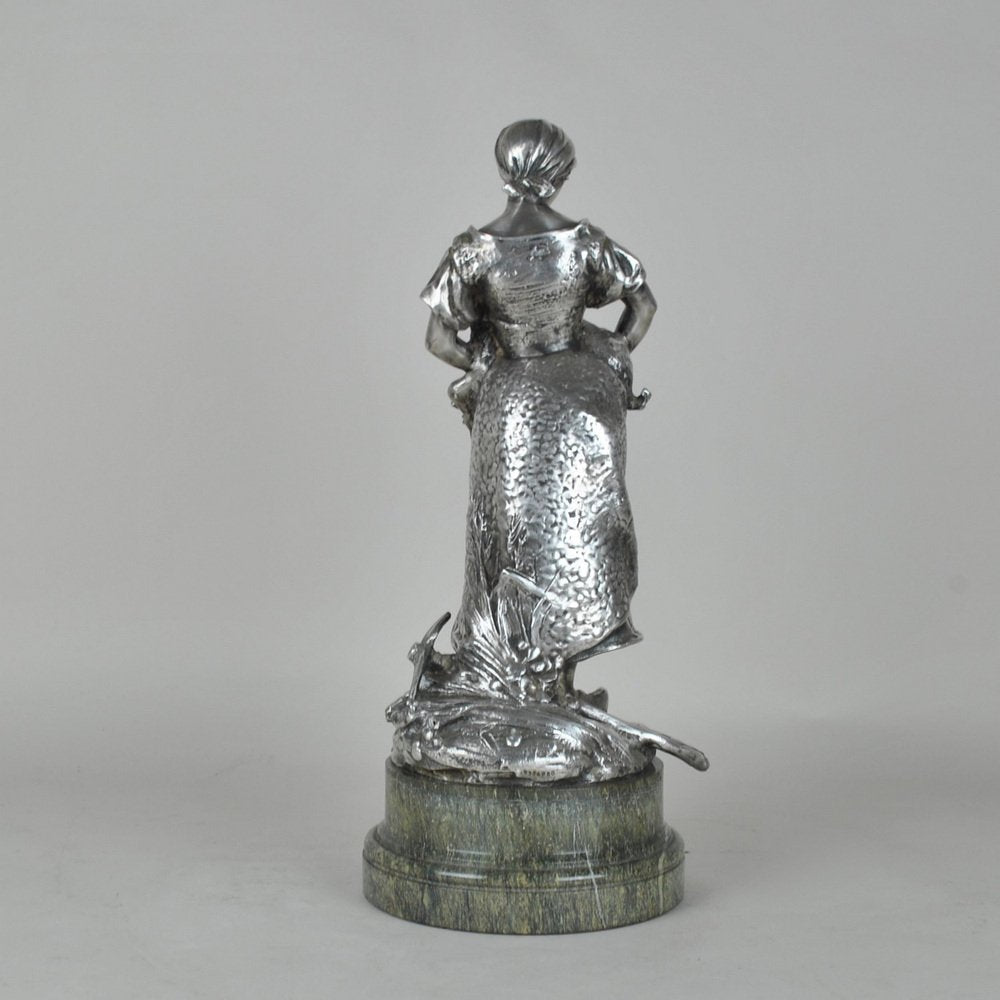 R Rozet, Agricultural Trophy, Early 20th Century, Silvered Christofle Bronze