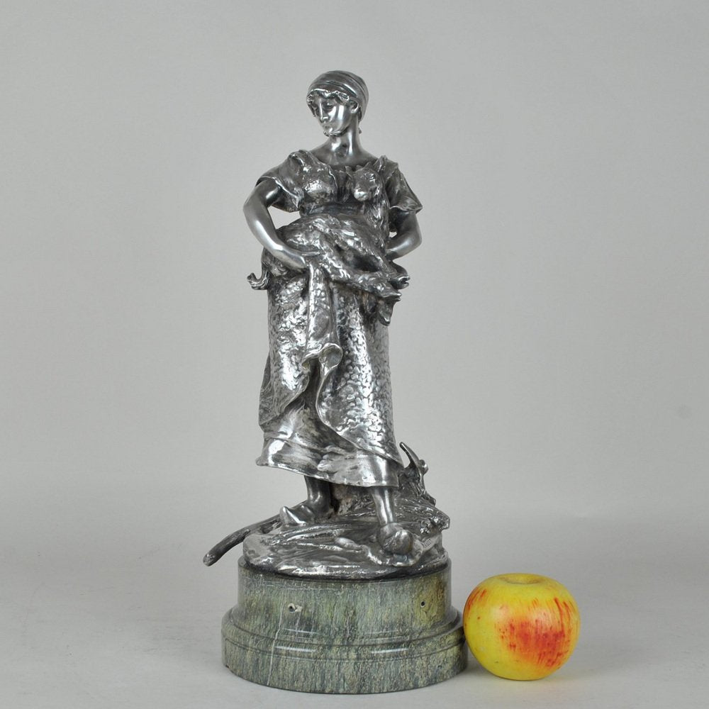 R Rozet, Agricultural Trophy, Early 20th Century, Silvered Christofle Bronze