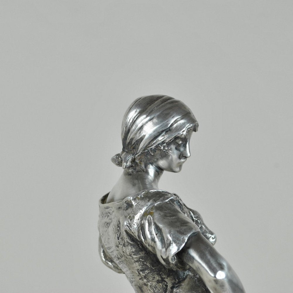 R Rozet, Agricultural Trophy, Early 20th Century, Silvered Christofle Bronze