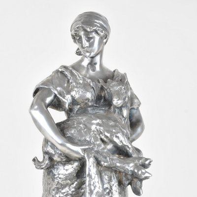 R Rozet, Agricultural Trophy, Early 20th Century, Silvered Christofle Bronze-SYQ-1386854