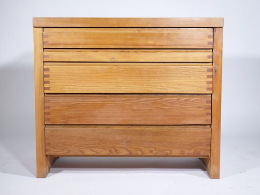 R09A Teak Commode with 5 Drawers by Pierre Chapo, 1960s-LVS-1451086