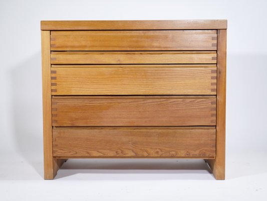 R09A Teak Commode with 5 Drawers by Pierre Chapo, 1960s-LVS-1451086