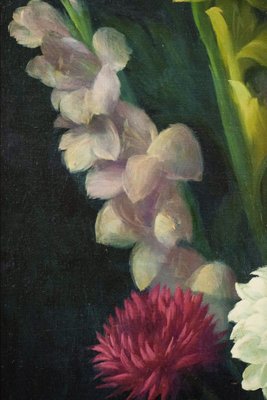 Radiant Flowers, Mid-20th Century, Oil on Canvas-AOI-1106926