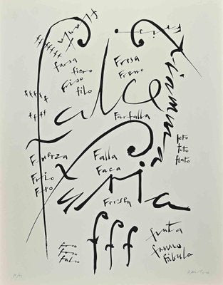 Rafael Alberti, Letter F, Lithograph, 1972-ZCI-1770197