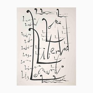 Rafael Alberti, Letter L, Lithograph, 1972-ZCI-2025120