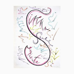 Rafael Alberti - Letter S - Original Lithograph by Rafael Alberti - 1972-ZCI-804614