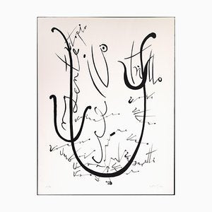 Rafael Alberti, Letter U, Original Lithograph, 1972-ZCI-1178802