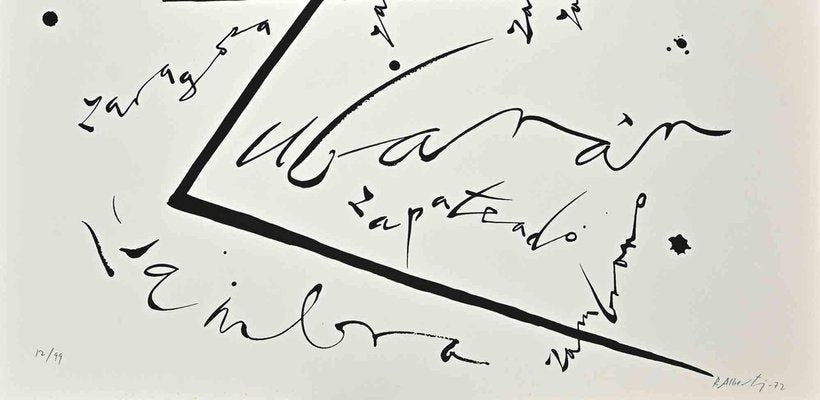 Rafael Alberti, Letter Z, Lithograph, 1972-ZCI-1770201