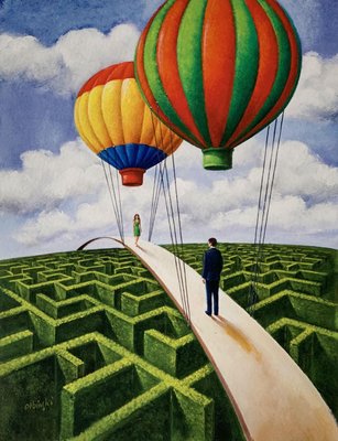 Rafal Olbinski, A Labyrinth, 2020-XHG-927609