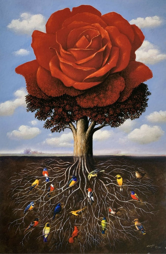 Rafal Olbinski, A Rose, 2020, Giclée Print