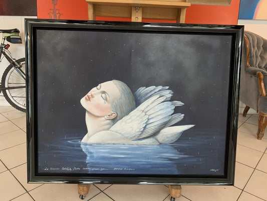 Rafal Olbinski, La Blanche Ophélia, Oil on Canvas, 2022